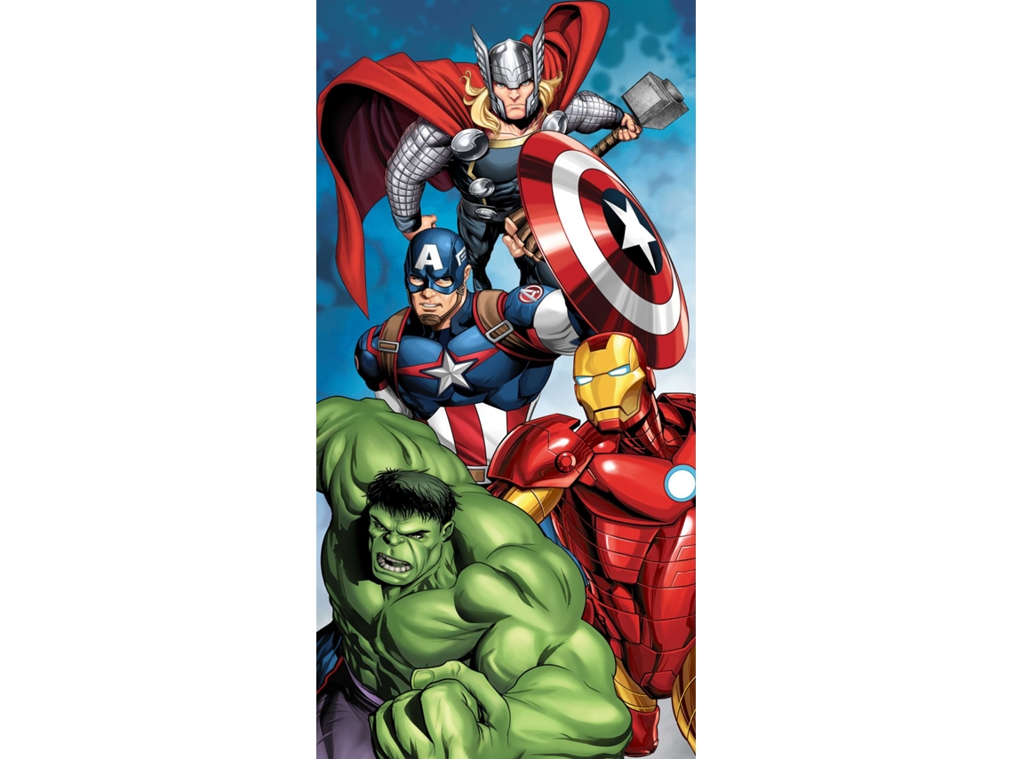 Toalha de Banho /praia Avengers Power 70x140 Cm BRILVIBERA
