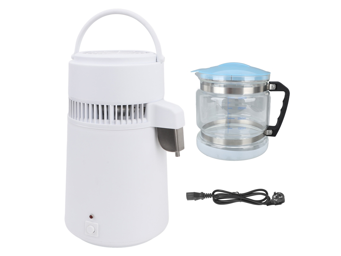 Laxiscreed Máquina De Água Destilada 4l Automática Em Aço Inoxidável Com Garrafa De Vidro