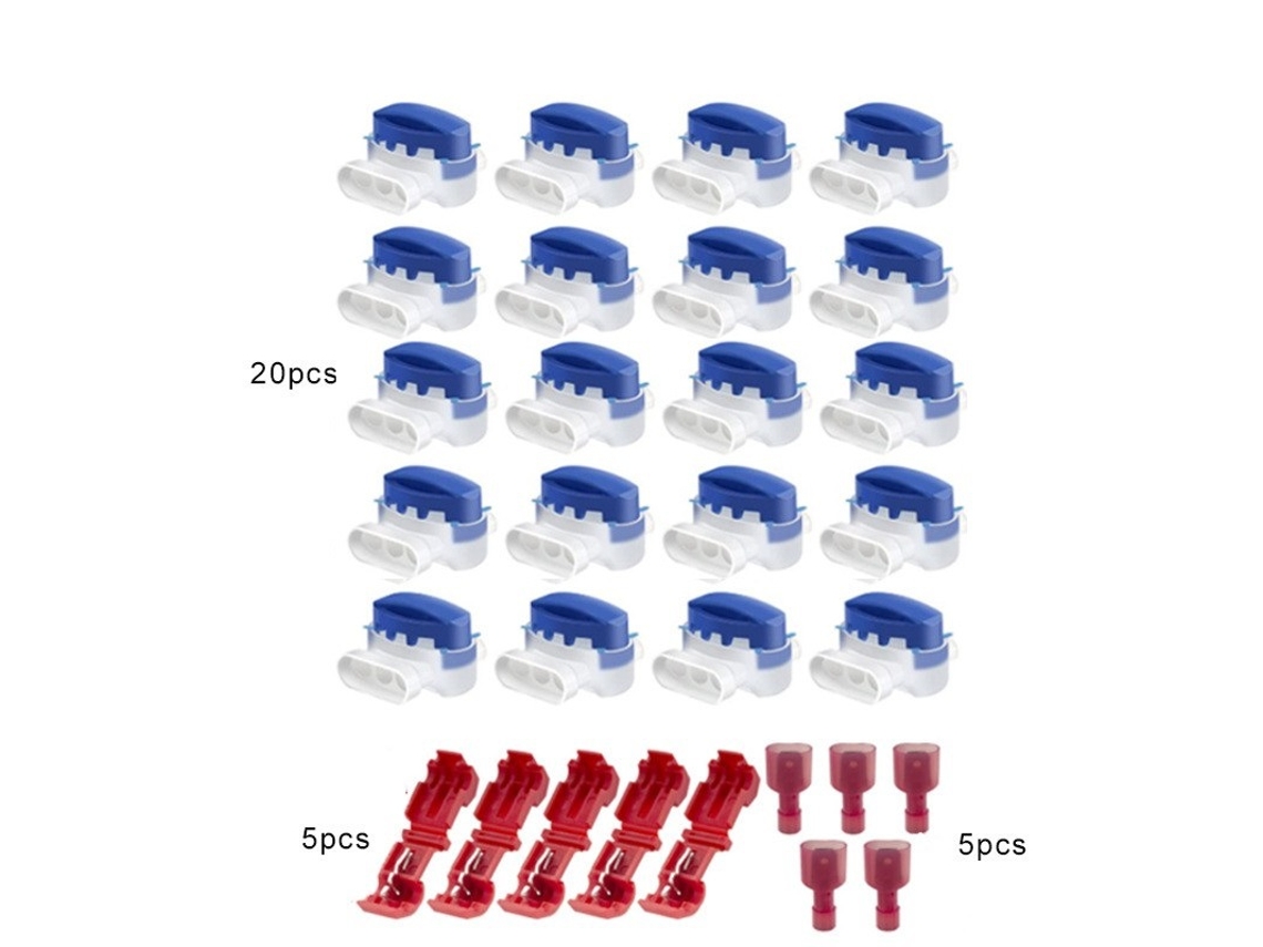 Conjunto De 20 Conectores Fio À Prova D'água Para Cortadores Grama Robóticos, Conector Para Cortador De Grama Com 10 Terminais Conexão