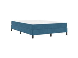 Conjunto 1 Cama Box Vidaxl Azul Tecido (160 X 200 Cm)