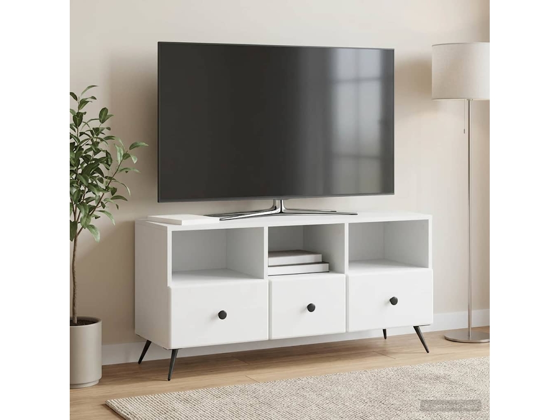 Vidaxl Gabinete Para Tv Branco 102 X 34,5 X 50 Cm Derivados De Madeira