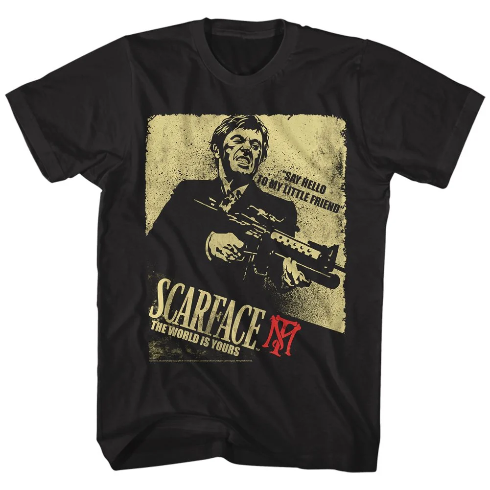 Rockinstone Scarface Movie Action Black Adult T-shirt Size:xxxl