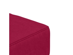 Sofá cama 2 Lugares com Duas Almofadas Veludo Vermelho Tinto SYFAX