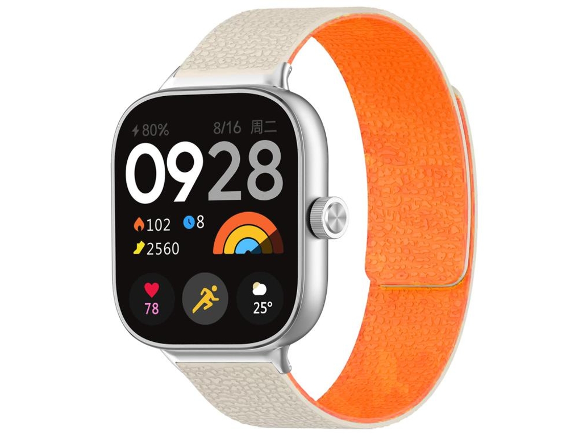 Bracelete para Redmi Watch 6 / 5 / Xiaomi Band 9 Pro / 8 Pro XIAOMOYU em Silicone Magnético com Textura de Lichia Laranja Estelar