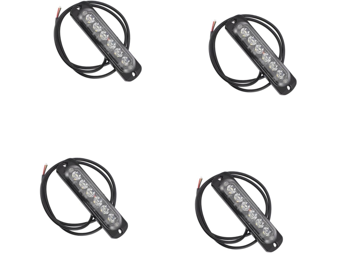 Barra De Luz Estroboscópica Led Gatuida 4 Peças, Iluminação De Emergência Para Carros, Indicadores De Direção Para