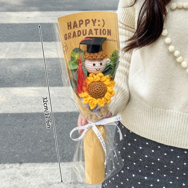 Mini Buquês De Crochê, Presentes De Flores De Crochê Feitos À Mão