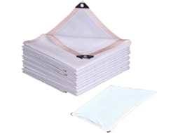 Tela De Com Costura Reforçada Em Lona Branca Para Pátio, Terraço