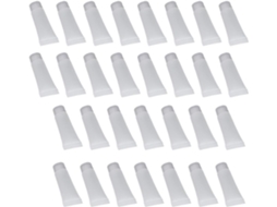 Frascos brancos de 10ml com dosador duplo, pacote com 30 unidades, dispensadores cosméticos Foscos.