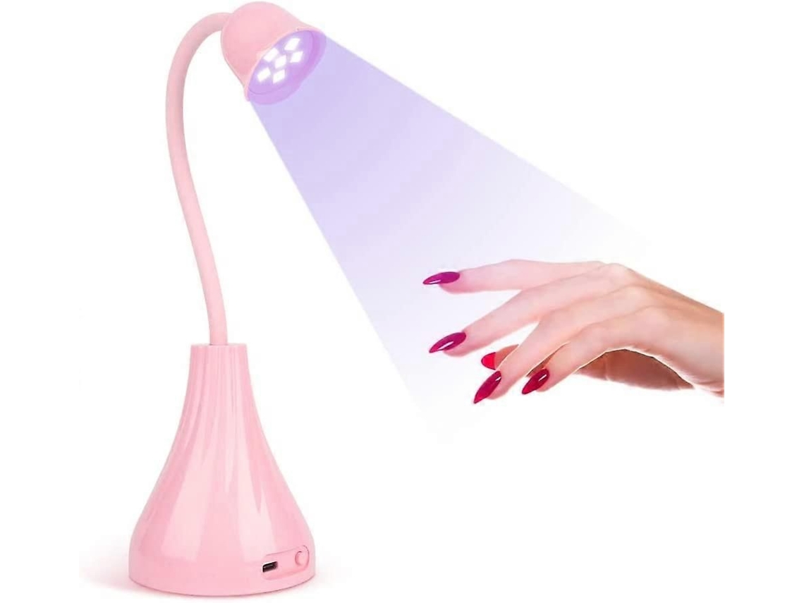 Lâmpada Uv para Unhas Led com Mãos Livres, Luz de Cura Instantânea Rotativa Unhas, Mini Resina Ló Tus GOKOCO