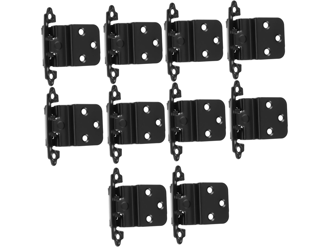 Conjunto De 10 Dobradiças Ferro Preto Com Fechamento Automático Para