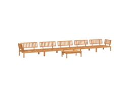 Maison Exclusive - 6 Pcs Conjunto De Móveis De Paletes P/ Jardim Acácia Maciça