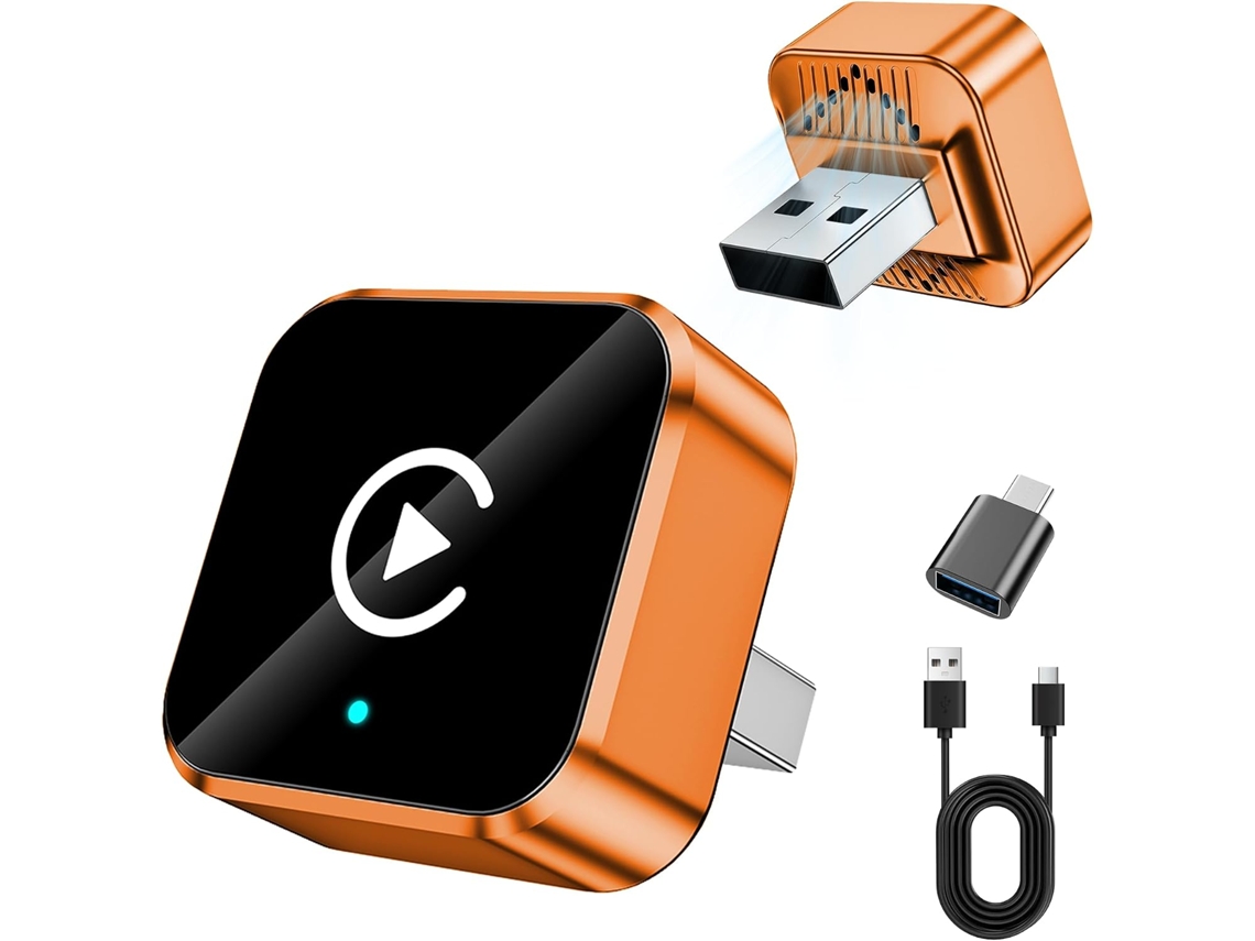 Adaptador Carplay Sem Fio Atualizado Para Iphone E Android (2026)