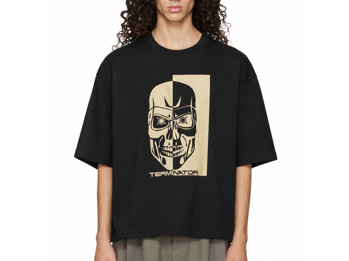Rockinstone Terminator Bw Black Adult T-shirt Size:m