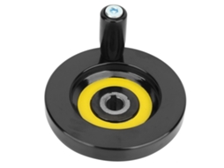 Roda Manual Giratória de Baquelite Ondulada 10*80