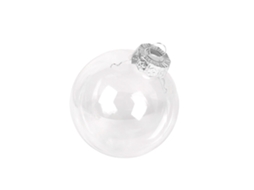 Enfeite De Natal Laxiscreed De Plástico Transparente De 6cm Para Árvores E Varanda Com Pegador Prateado