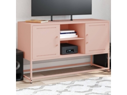 Vidaxl Móvel De Tv 100,5x39x60,5 Cm Aço Rosa
