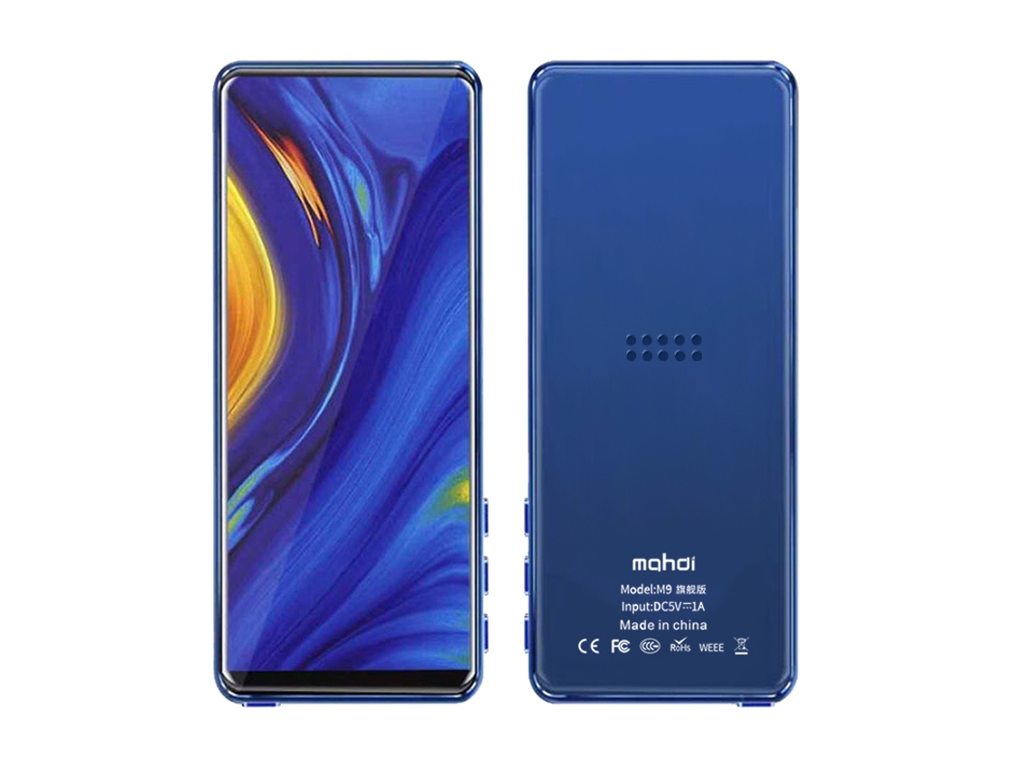 MP3 YIZHOOD M9 Bluetooth 5.0 Touch Screen 3,5 polegadas HD HIFI Azul