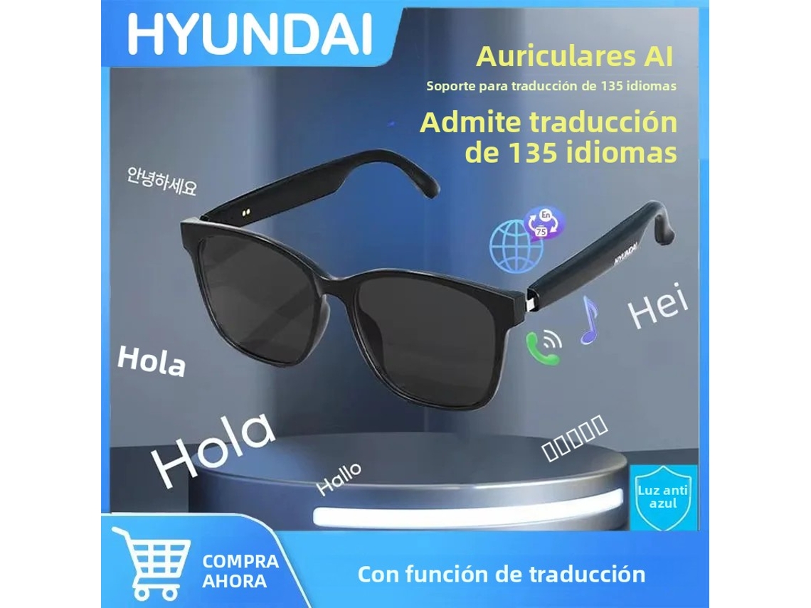 Óculos Inteligentes com Fones de Ouvido Bluetooth Sem Fio e Sistema de Som Estéreo Hifi. MDUG (pretos)