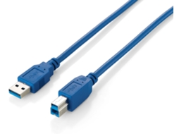Cabo de Dados EQUIP (USB A - USB B - 3 m - Azul)