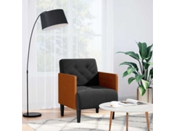 Vidaxl Poltrona Com Apoio De Braços 55 Cm Veludo Preto