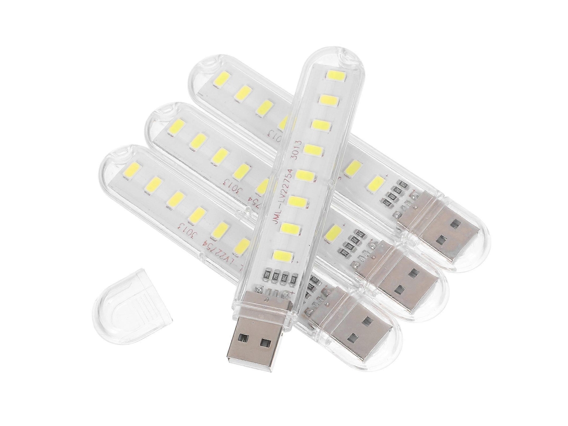4pcs Led Night Light 8-led Creative Mini Desk Lamp Reading Light Accessory