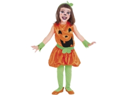 Fato Unisexo DISFRAZZES Abóbora Divertida Laranja E Verde (Tam: 3 a 4 anos)