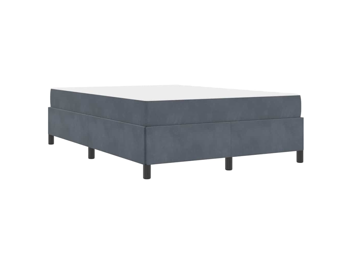 Conjunto 1 Estrutura Da Cama Vidaxl Cinzento-baço Tecido (160 X 200 Cm)