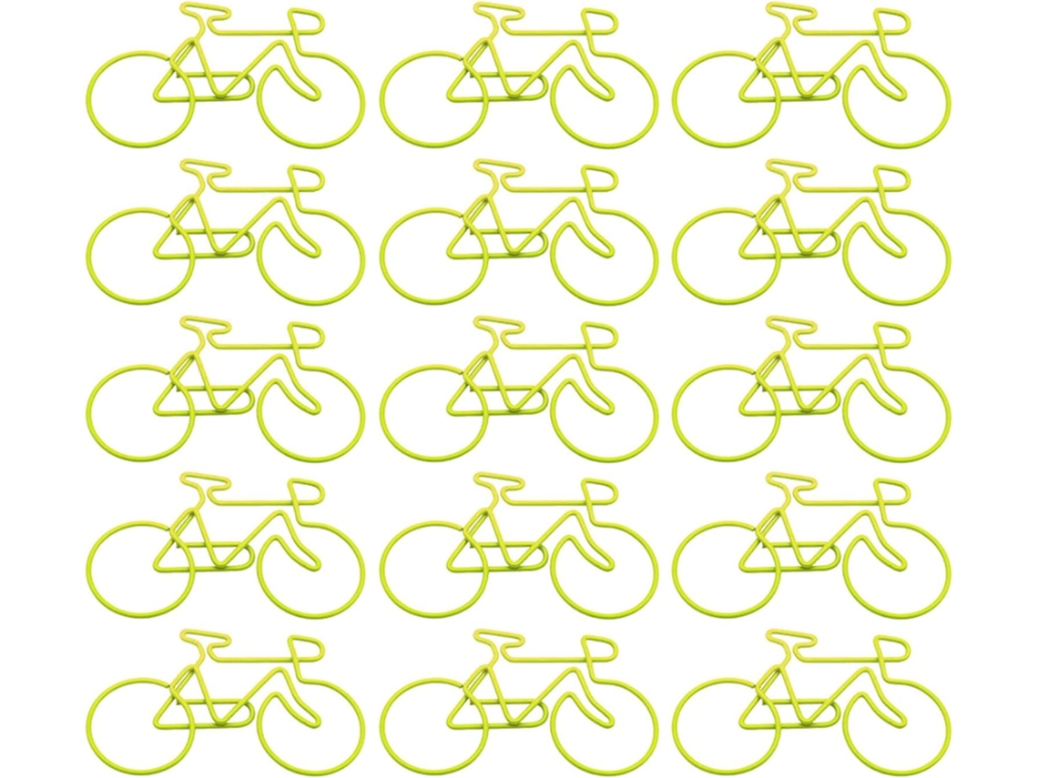 Clipes de papel em formato de bicicleta, 55 x 35 mm, clipe pequeno de metal, clipes para marcadores de página, clipes.