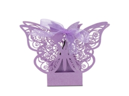 Caixas De Chocolate Açúcar Para Casamento Roxo Claro 100pcs