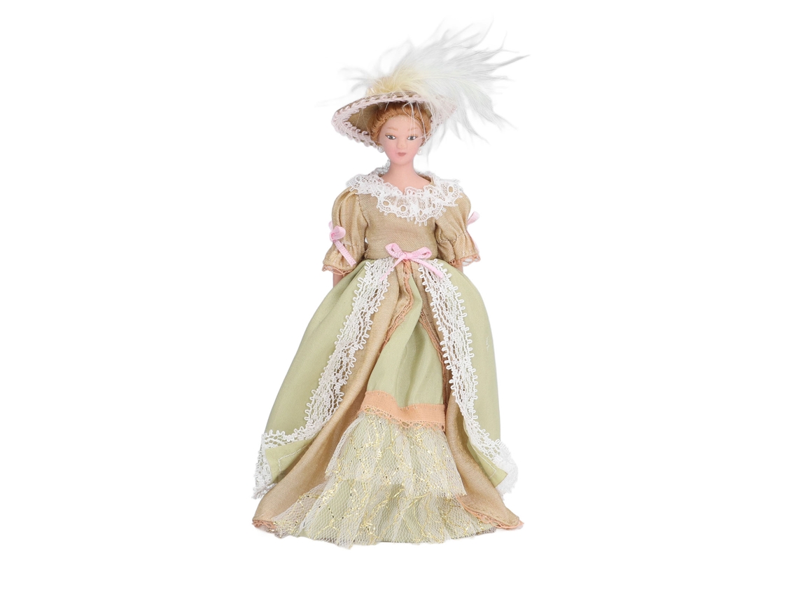 Primerox modelo de Personagem de Dollhouse 1:12 em Cerâmica com Membros Giratórios e Suporte