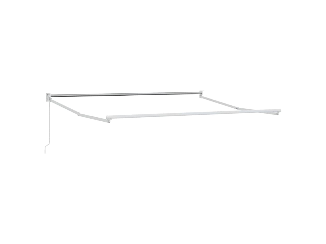 Conjunto 1 Toldo Retrátil Vidaxl Branco Alumínio (300 X 250 Cm)