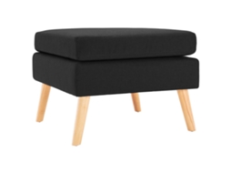 Conjunto 1 Banquinho Vidaxl Preto Tecido (54 X 54 X 43.5 Cm)