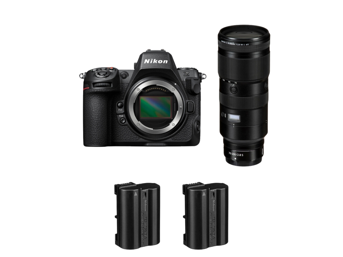 Z8 + Z 70 200mm F/2.8 Vr S + 2 Nikon En el15c Máquina Fotográfica Híbrida Full frame + Ebook “20 Dicas para Fotos Que Impressionam” NIKON