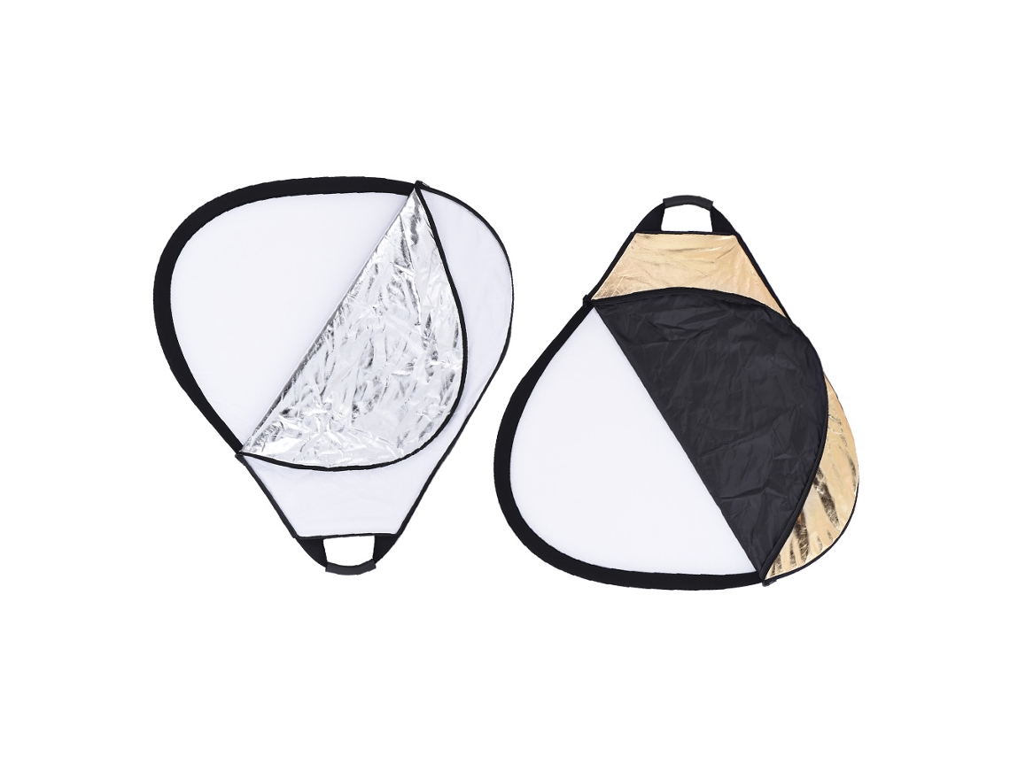Reflector 5 Em 1 Dobrável Leve 30 Polegadas 76cm Com Alça Para Fotografia De Estúdio E Exterior