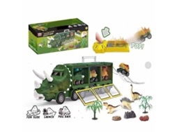 Mali brinquedo Caminhão Transporte Dinossauro com Luzes e Música Modelo Verde para Crianças