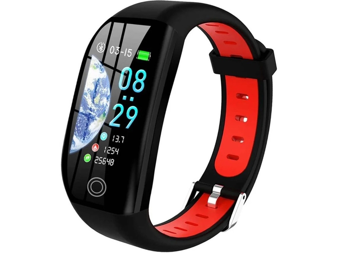 Smartwatch, Tela Colorida Com Pulseira Intente À Prova Dágua Ip70 Smartwatch Com Pedômetro De Ecg Notificação De Alarme De Sono,vermelho Yizhood