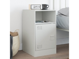 Vidaxl Mesa De Cabeceira 34,5x39x62 Cm Aço Branco