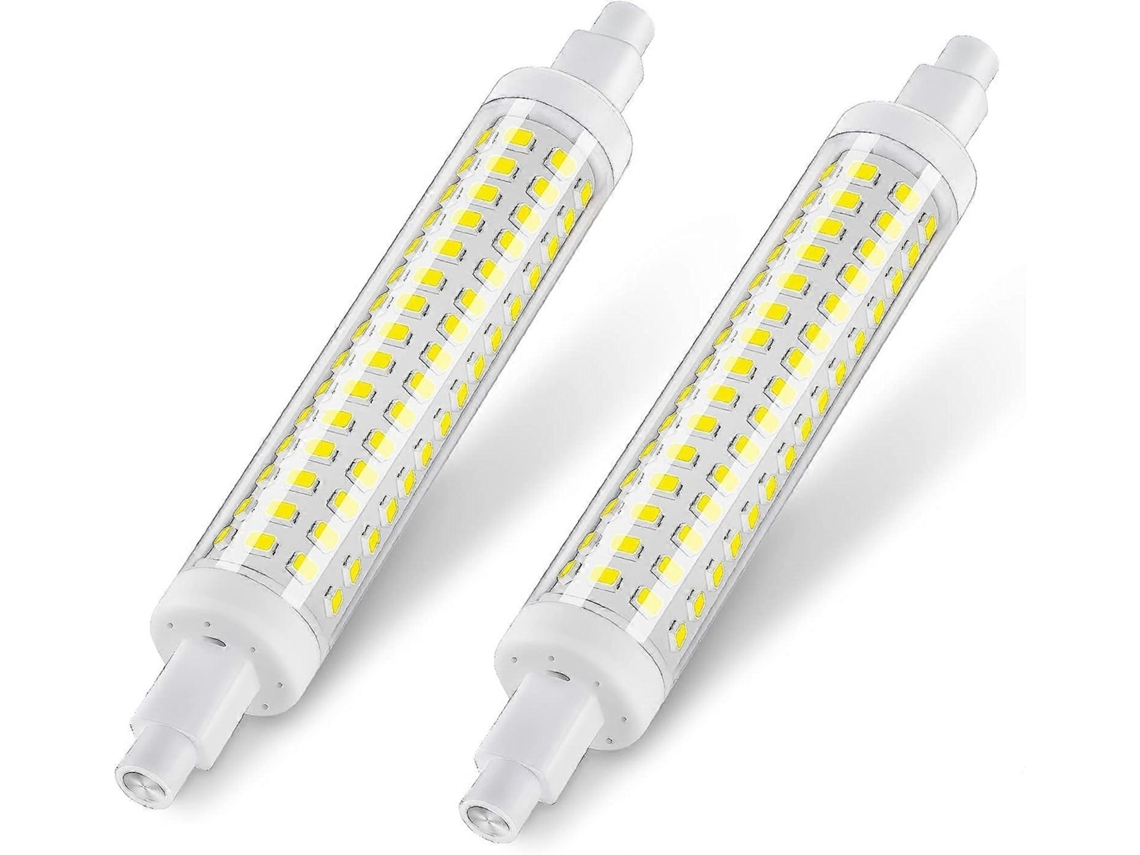 Rebe bombilla Led R7s, Não Regulável, Branco Frio 6000k, 1300lm, Luz Linear Base R7s, 2 Unidades