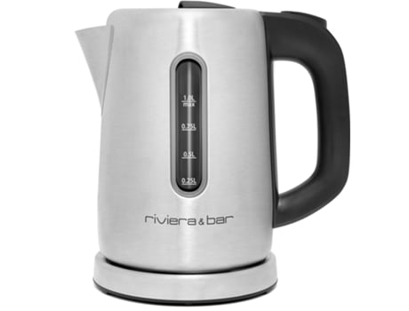 Chaleira Sem Fio RIVIERA & BAR 1L 2000W Aço Inoxidável Acetinado Bbo350