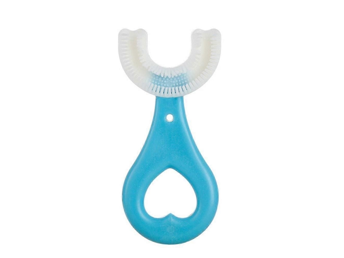 2 12 Anos Criança Escova de Dentes Silicone em Forma Escovação U GOKOCO