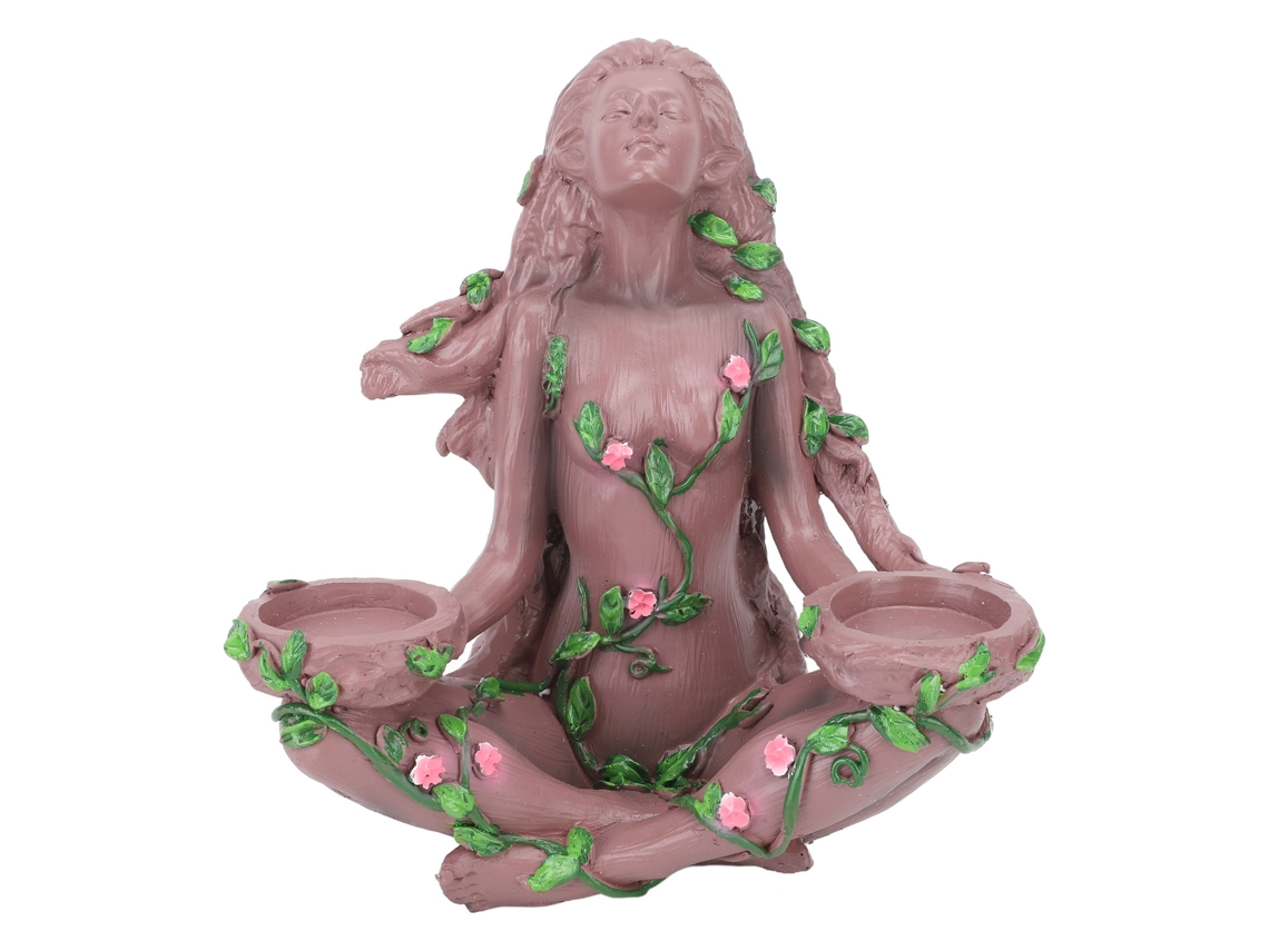 Apoio Para Velas Deusa Da Floresta Decoração Jardim