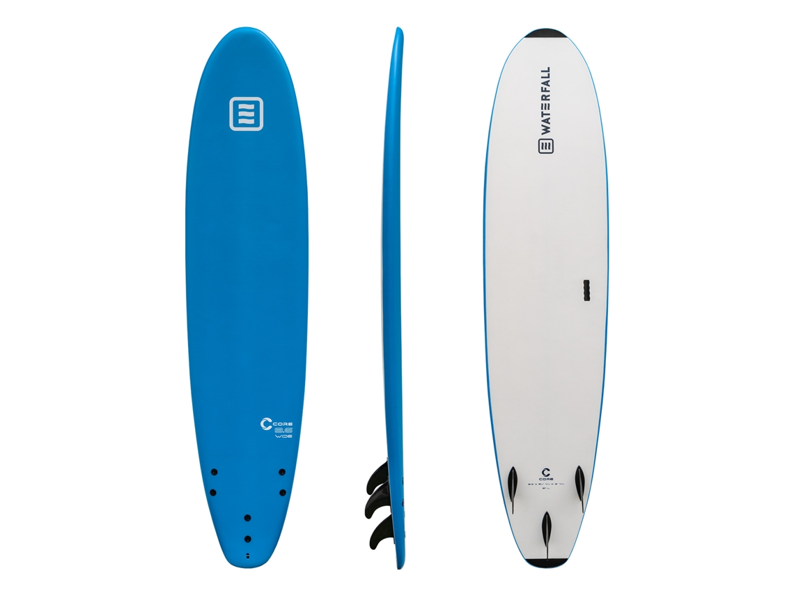 Prancha de Surf WATERFALL Core 8.6' Wide Azul + Quilhas + Leash