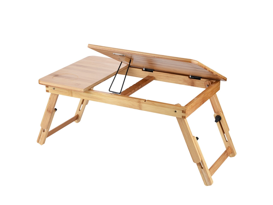 Aetheria mesa de Laptop de Bambu Ajustável Dobrável para Sofá Cama Escritório 50*30