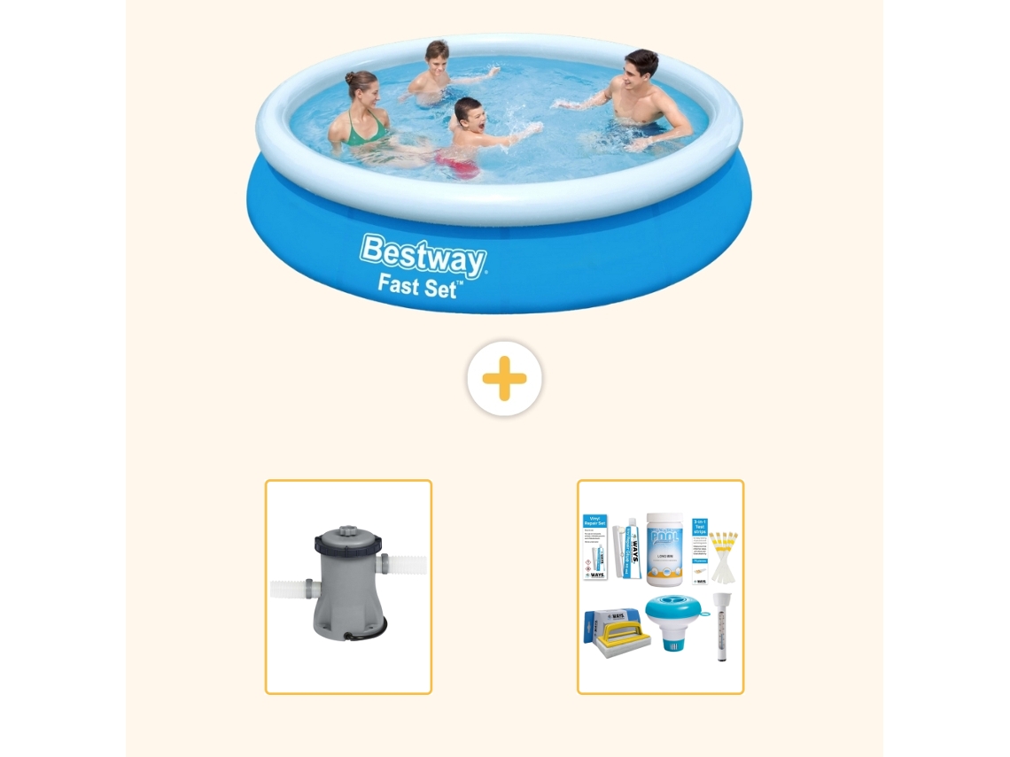 Bestway Piscina Bestway Fast Set Redonda - 366x76 Cm - 3-peças S22278