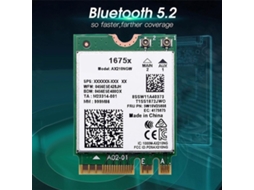 Lurelia Placa Wi-fi 6e Ax210ngw M.2 Ngff 5374 Mbps Bluetooth 5.2 Com Antenas 2x8 Dbi