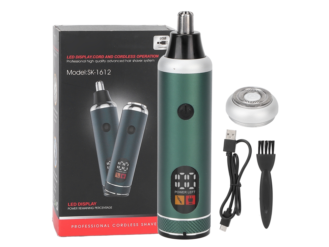 Trimmer Nasal Eléctrico Usb 2en1 Afeitadora Lcd