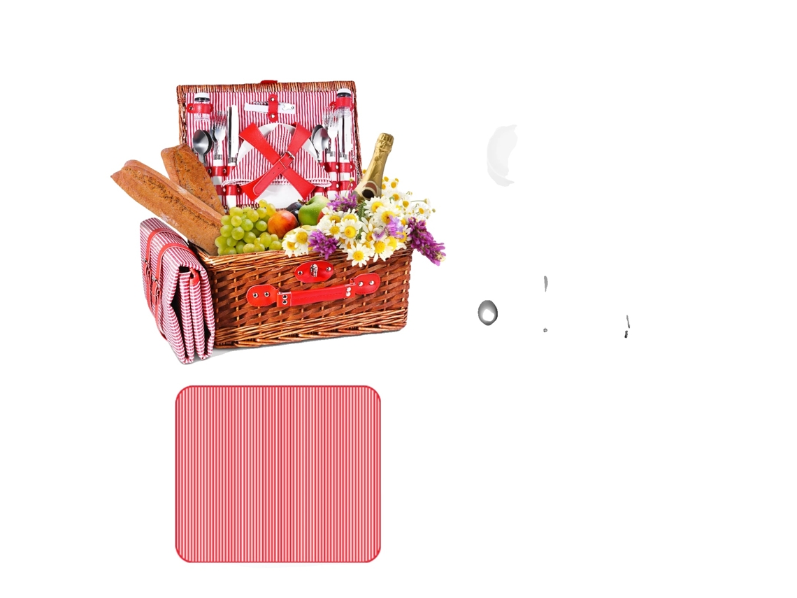 Cesta De Piquenique, Materiais Resistentes, Armazenamento Organizado, Rosa