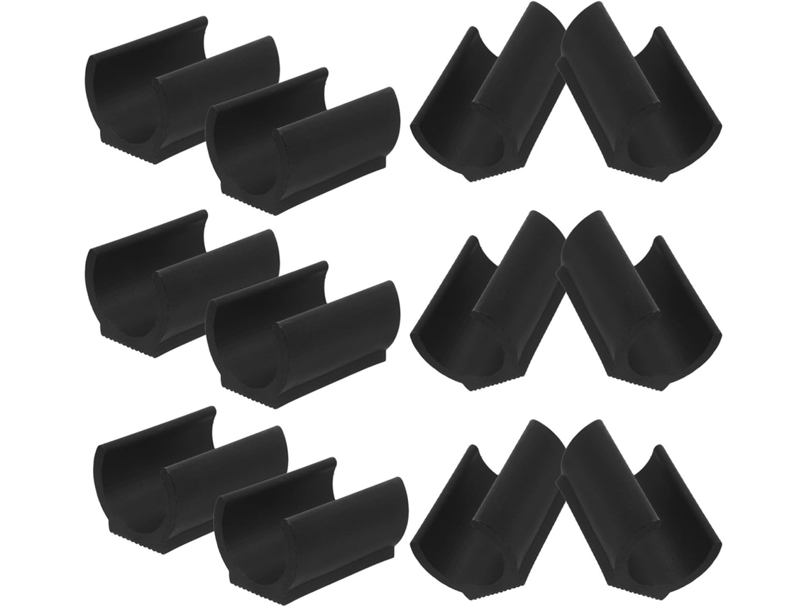 Conjunto De 20 Almofadas Antiderrapantes De Plástico Para Tubos De Cadeira Redondos De 25 Mm.