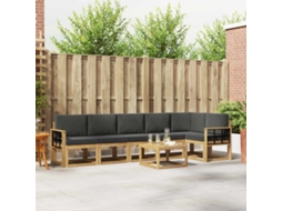Vidaxl Conjunto De Sofás Para Exterior 7 Unid. Branco E Antracite