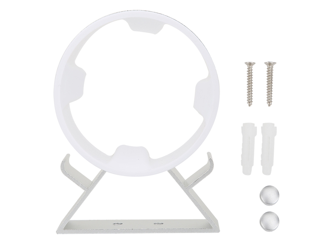 Suporte Para Secador De Cabelo Em Alumínio Com Espaço Ventilador, Sem Furos, Leve E Acessórios Hardware (9482ss Organizador Ventilador Prate